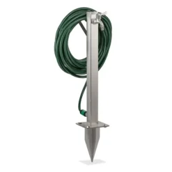 Vattenkran med slanghållare, 66x30x15 cm, Silver