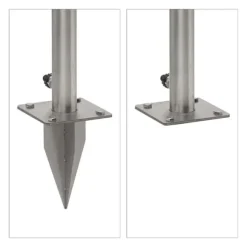 Vattenkran med slanghållare, 66x30x15 cm, Silver