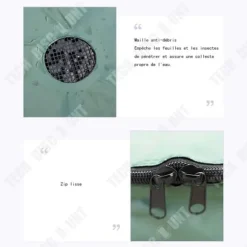 Vattenlagringsbehållare - PVC - 1000L - Fällbar - Multifunktionell - Trädgård