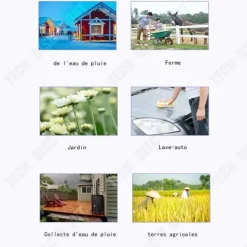 Vattenlagringsbehållare - PVC - 1000L - Fällbar - Multifunktionell - Trädgård