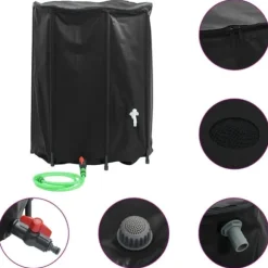 Vattentank med kran vikbar 750 L PVC