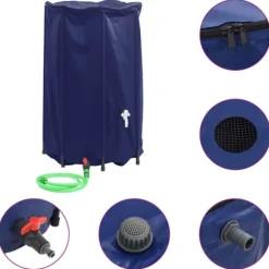 Vattentank med kran vikbar 500 L PVC