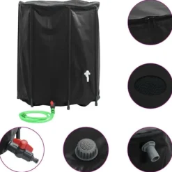 Vattentank med kran vikbar 1250 L PVC