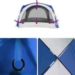 Vattentätt partytält för utomhusbruk - Enkel installation & myggskydd | Färg: Blå | Storlek: Standard