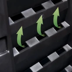 Väderbeständig kompostlåda 480 L - Effektiv kompostering | Färg: Svart | Storlek: 93,3x93,3x80 cm