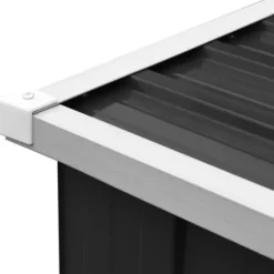 Vedskjul galvaniserat stål 330x84x152 cm antracit - Förvaringsbod För Ved - Vedförvaringsbord - Home & Living