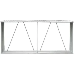 Vedskjul i galvaniserat stål - Hållbar förvaring för ved | Färg: Grå | Storlek: 330x84x152 cm