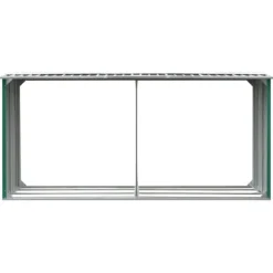 Vedskjul i galvaniserat stål 330x92x153 cm grön - Förvaringsbod För Ved - Vedförvaringsbord - Home & Living