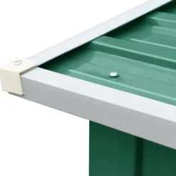 Vedskjul i galvaniserat stål 330x92x153 cm grön - Förvaringsbod För Ved - Vedförvaringsbord - Home & Living