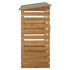 Vedskjul vedställ 123x116x64 cm [en.casa]