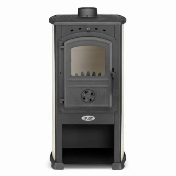 Vedspis med kokplatta - 10 kW effekt - lättskött - upp till 100 m²