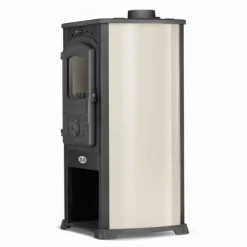 Vedspis med kokplatta - 10 kW effekt - lättskött - upp till 100 m²