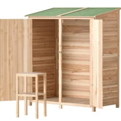 Verktygsskjul med Bänkbord, Tällved, 140 x 75 x 157 cm