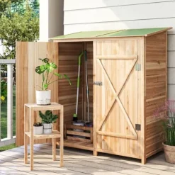 Verktygsskjul med Bänkbord, Tällved, 140 x 75 x 157 cm