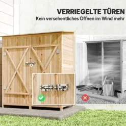 Verktygsskjul med Bänkbord, Tällved, 140 x 75 x 157 cm