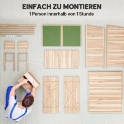 Verktygsskjul med Bänkbord, Tällved, 140 x 75 x 157 cm