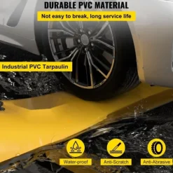 Översvämningsbarriär 12 ft lång x 12 in hög, sandsäckar, vattenavledande PVC-rör för hem, dörrar och garage.