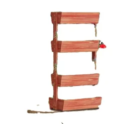 Vertikal Trädgårdsbädd, Justerbar 4-Nivå Planteringslåda, Stabil Konstruktion i Furu Trä,Brun