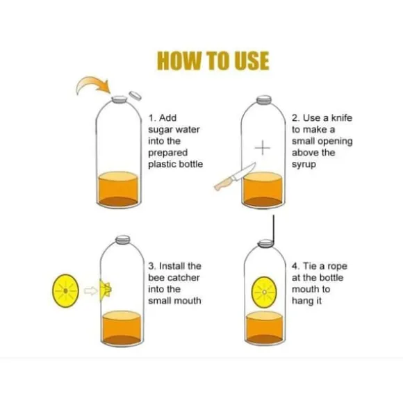 Vespafälla, Fällor för getingar, Fällor för gula getingar, Geting och hornet fällor, Fruktflugor, Biformiga bin, Flygande fällor, 4 stycken