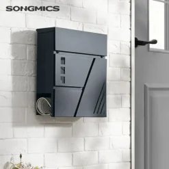 Väggbrevlåda med visningsfönster antracit