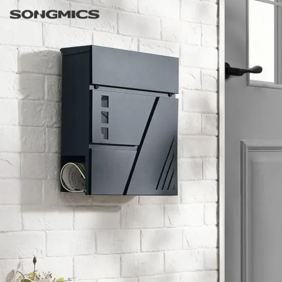 Väggbrevlåda med visningsfönster antracit