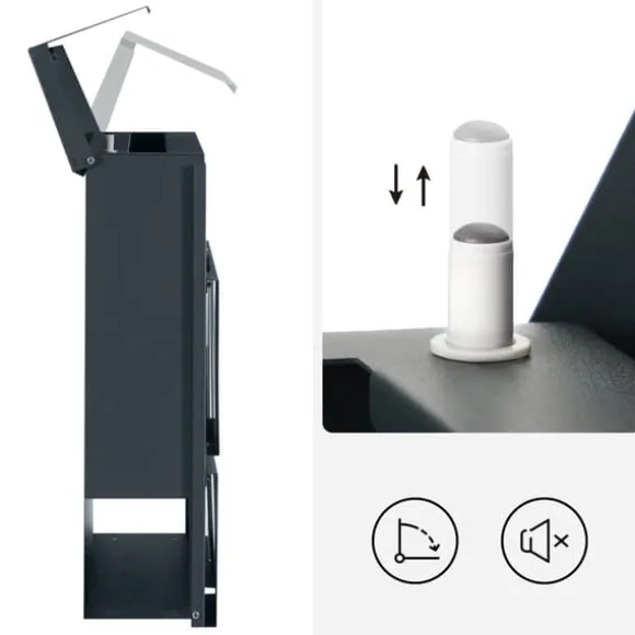 Väggbrevlåda med visningsfönster antracit