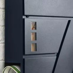 Väggbrevlåda med visningsfönster antracit