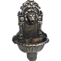 Väggfontän lejonhuvud brons