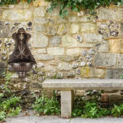 Väggfontän, 66x37x19,5 cm, Brons