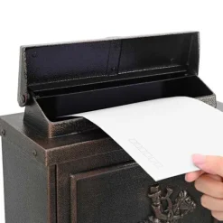 Väggmonterad Brevlåda Brons 29 x 13 x 41 cm Gjutet Aluminium