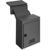 Väggmonterad Drop Box 12,5x6,3x16,9", Brevlåda med Kodlås, Svart