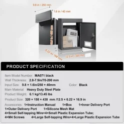 Väggmonterad Drop Box 12,5x6,3x16,9