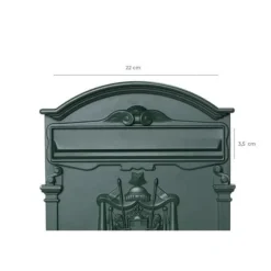 Väggmonterad postlåda - Arregui - D-2151-V - Aluminium - Grön - Storlek M (A4)