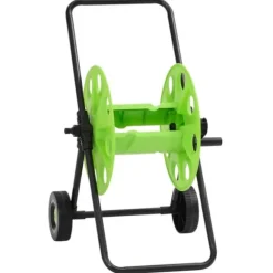 Väggmonterad slangvinda för 60 m 1/2" slang - Kompakt grön stål | Färg: Grön | Storlek: 60 m