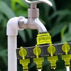 4-vägs vatten splitter vattna Trädgård Bevattning Anslutningskopplingsventil