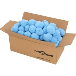 vidaXL Antibakteriella filterbollar blå 2100 g polyeten