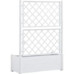 vidaXL Blomlåda med Spaljé Högbädd Trädgård Blomlåda Växtlåda Utomhus Patio 313983