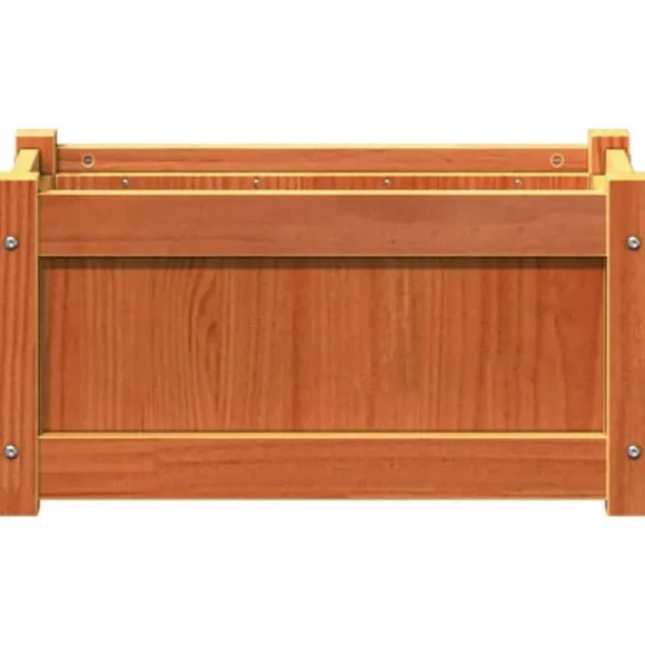 vidaXL Blomlådor 2 st, Upphöjda Sängar, Blommurnor, Växtkrukor, Blomlådor Trädgård Terrass, Brun Vaxad Trä 837444