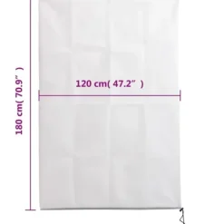 vidaXL Fiberdukar med blixtlås 2 st 70 g/m² 1,2x1,8 m - Tillbehör för trädgårdsskötsel
