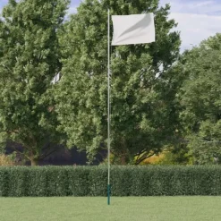 vidaXL Flaggstång i sektioner silver 6,23 m aluminium