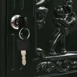 vidaXL Fristående brevlåda Vintage Aluminium Rostsäker Grön