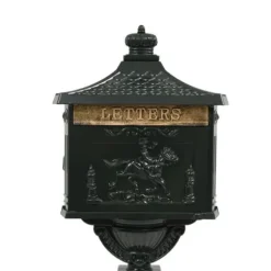 vidaXL Fristående brevlåda Vintage Aluminium Rostsäker Grön