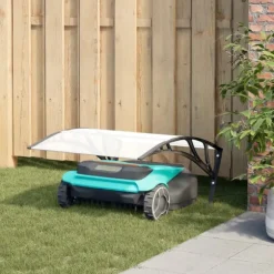 vidaXL Garage för robotgräsklippare svart 80x101x46 cm