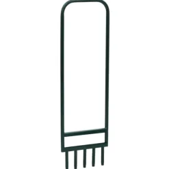 vidaXL Gräsluftare med 5 ihåliga pinnar grönt pulverlackerat stål