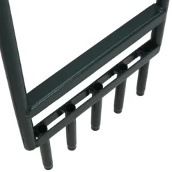 vidaXL Gräsluftare med 5 ihåliga pinnar grönt pulverlackerat stål