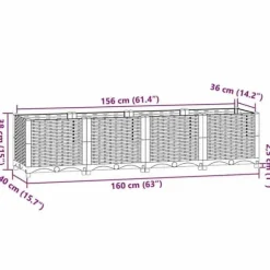 vidaXL Högbädd, Grönsaks- och Örtsland, Trädgårdsplanteringslåda, Utomhusblomkruka, Låda 153296