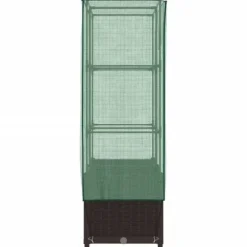 vidaXL Höjd planteringslåda med rattanutseende 80x40x138 cm, upphöjd trädgårdsbädd, upphöjd blomlåda, 4015800