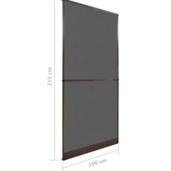 vidaXL Insektsnät med gångjärn för dörrar 100 x 215 cm brun - Husdörrar