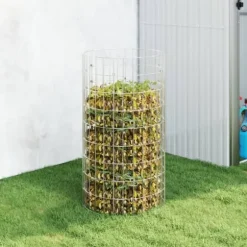 vidaXL Kompost Ø50x100 cm galvaniserat stål - Komposterare