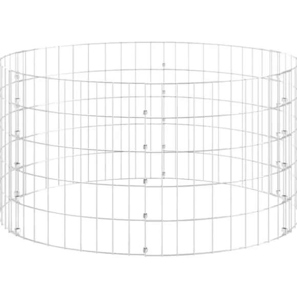 vidaXL Kompost Ø100x50 cm galvaniserat stål - Komposterare
